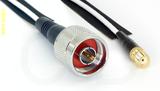 Coaxial Cable, N to SMA female, RG188, 1 foot, 50 ohm