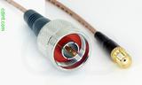 Coaxial Cable, N to SMA female, RG316, 1 foot, 50 ohm