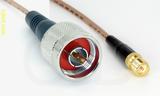 Coaxial Cable, N to SMA female reverse polarity, RG316, 1 foot, 50 ohm