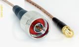 Coaxial Cable, N to SMA female reverse polarity, RG316 double shielded, 1 foot, 50 ohm