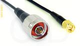 Coaxial Cable, N to SMA, RG174, 1 foot, 50 ohm