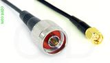 Coaxial Cable, N to SMA, RG174 low noise, 1 foot, 50 ohm