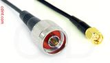 Coaxial Cable, N to SMA, RG174 flexible (TPR jacket), 5 foot, 50 ohm