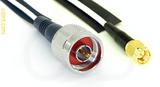 Coaxial Cable, N to SMA, RG188, 1 foot, 50 ohm