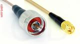 Coaxial Cable, N to SMA, RG316 double shielded, 1 foot, 50 ohm