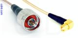 Coaxial Cable, N to SMC (Subvis) 90 degree (right angle), RG316 double shielded, 1 foot, 50 ohm