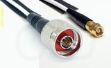 Coaxial Cable, N to SMC (Subvis), RG188 low noise, 1 foot, 50 ohm