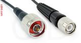 Coaxial Cable, N to TNC, RG174, 1 foot, 50 ohm