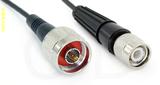 Coaxial Cable, N to TNC, RG174 low loss, 1 foot, 50 ohm