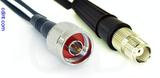 Coaxial Cable, N to TNC female, RG188, 1 foot, 50 ohm