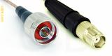 Coaxial Cable, N to TNC female, RG316, 1 foot, 50 ohm