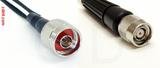 Coaxial Cable, N to TNC reverse polarity, RG188, 1 foot, 50 ohm