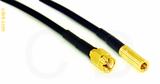 Coaxial Cable, SSMA to SSMB, RG174 low noise, 1 foot, 50 ohm