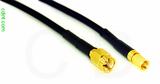 Coaxial Cable, SSMA to SSMC, RG174 low loss, 1 foot, 50 ohm