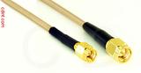 Coaxial Cable, SSMA to SMA, RG316 double shielded, 1 foot, 50 ohm