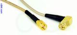 Coaxial Cable, SSMA to SMA 90 degree (right angle), RG316, 1 foot, 50 ohm