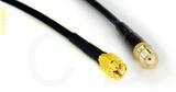 Coaxial Cable, SSMA to SMA female, RG174, 1 foot, 50 ohm