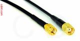 Coaxial Cable, SSMA to SMA reverse polarity, RG174, 1 foot, 50 ohm