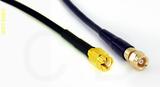 Coaxial Cable, SSMA to SMC (Subvis), RG174, 1 foot, 50 ohm