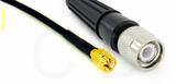 Coaxial Cable, SSMA to TNC, RG174 flexible (TPR jacket), 1 foot, 50 ohm