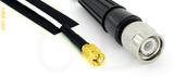 Coaxial Cable, SSMA to TNC, RG196 low noise, 1 foot, 50 ohm