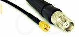 Coaxial Cable, SSMA to TNC female, RG174, 1 foot, 50 ohm