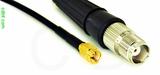 Coaxial Cable, SSMA to TNC female, RG174 flexible (TPR jacket), 1 foot, 50 ohm