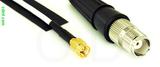 Coaxial Cable, SSMA to TNC female, RG188, 1 foot, 50 ohm