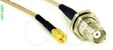 Coaxial Cable, SSMA to TNC bulkhead mount female, RG316, 3 foot, 50 ohm