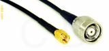 Coaxial Cable, SSMA to TNC reverse polarity, RG174, 1 foot, 50 ohm