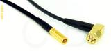 Coaxial Cable, SSMB to SMA 90 degree (right angle), RG174, 1 foot, 50 ohm