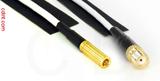 Coaxial Cable, SSMB to SMA female, RG188, 1 foot, 50 ohm