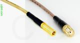 Coaxial Cable, SSMB to SMA female, RG316, 1 foot, 50 ohm