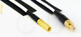 Coaxial Cable, SSMB to SMB jack (male contact), RG188, 12 foot, 50 ohm