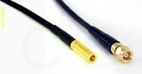 Coaxial Cable, SSMB to SMC (Subvis), RG174, 1 foot, 50 ohm