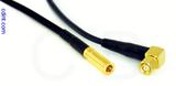 Coaxial Cable, SSMB to SMC (Subvis) 90 degree (right angle), RG174, 1 foot, 50 ohm