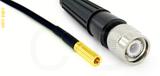 Coaxial Cable, SSMB to TNC, RG174 low loss, 1 foot, 50 ohm