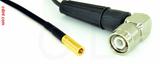 Coaxial Cable, SSMB to TNC 90 degree (right angle), RG174, 1 foot, 50 ohm