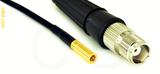 Coaxial Cable, SSMB to TNC female, RG174, 1 foot, 50 ohm