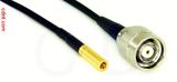 Coaxial Cable, SSMB to TNC reverse polarity, RG174, 1 foot, 50 ohm