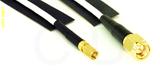 Coaxial Cable, SSMC to SMA, RG188 low noise, 1 foot, 50 ohm