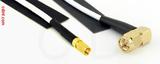 Coaxial Cable, SSMC to SMA 90 degree (right angle), RG188, 1 foot, 50 ohm