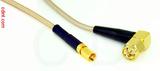 Coaxial Cable, SSMC to SMA 90 degree (right angle), RG316, 1 foot, 50 ohm