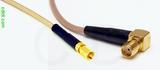 Coaxial Cable, SSMC to SMA 90 degree (right angle) female, RG316, 8 foot, 50 ohm