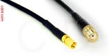 Coaxial Cable, SSMC to SMA female, RG174 flexible (TPR jacket), 1 foot, 50 ohm