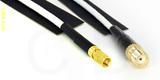 Coaxial Cable, SSMC to SMA female, RG188, 6 foot, 50 ohm