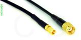 Coaxial Cable, SSMC to SMA reverse polarity, RG174, 1 foot, 50 ohm