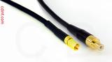 Coaxial Cable, SSMC to SMB jack (male contact), RG174, 1 foot, 50 ohm