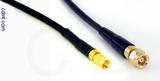 Coaxial Cable, SSMC to SMC (Subvis), RG174 low loss, 1 foot, 50 ohm