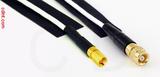 Coaxial Cable, SSMC to SMC (Subvis), RG196 low noise, 1 foot, 50 ohm